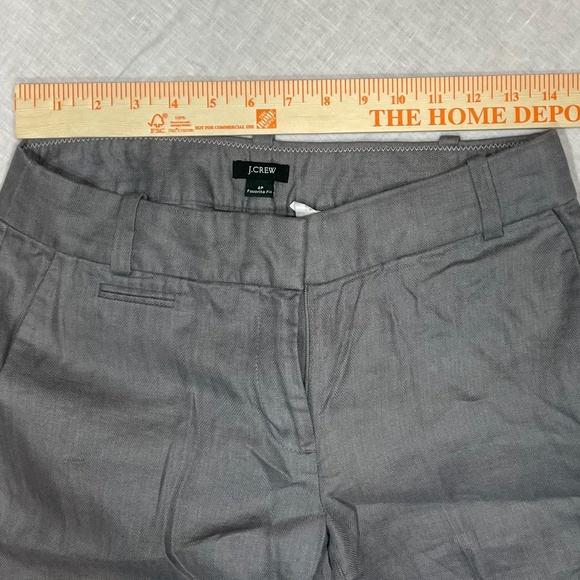 J. Crew - Favorite Fit - 100% Linen - Grey Sz. 4P - Picture 3 of 6
